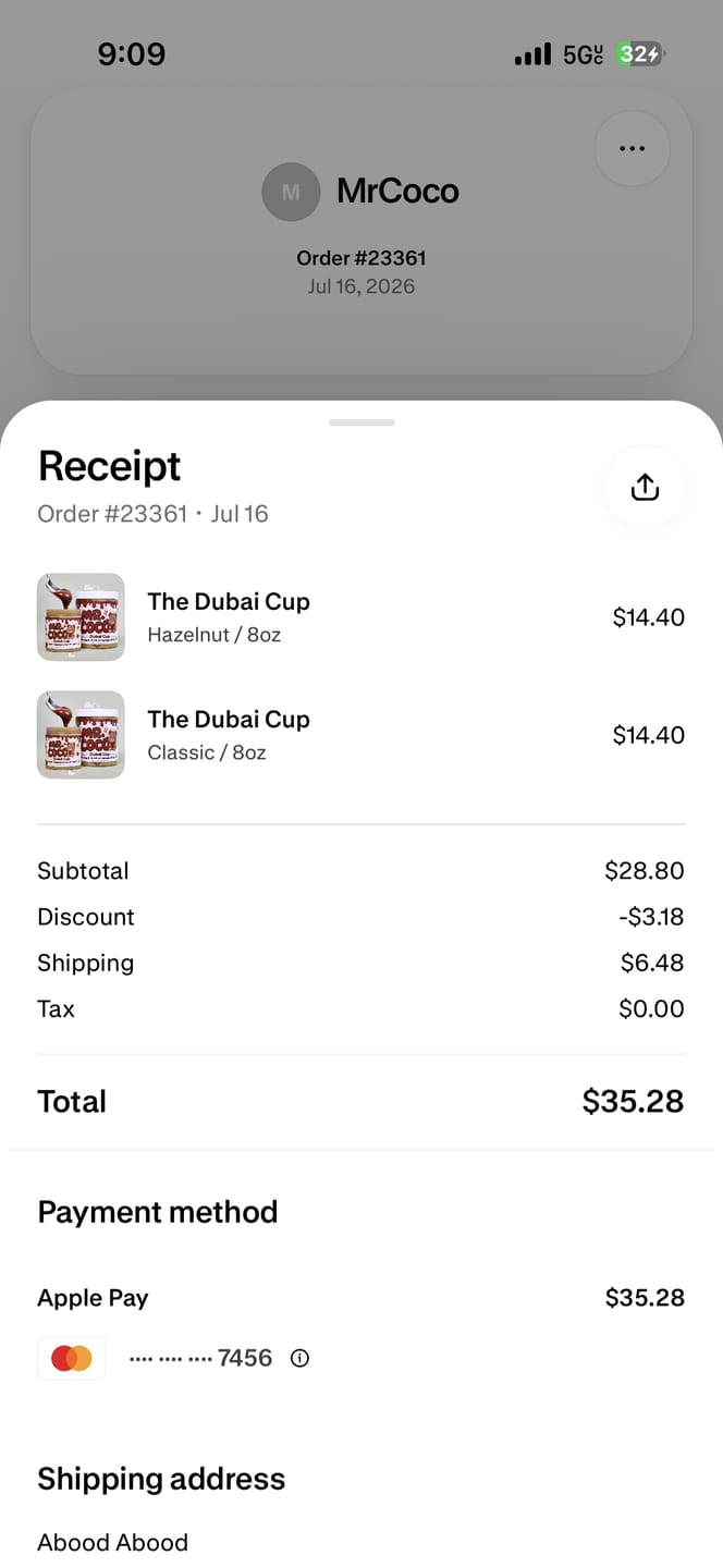 Customer photo review of The Dubai Cup