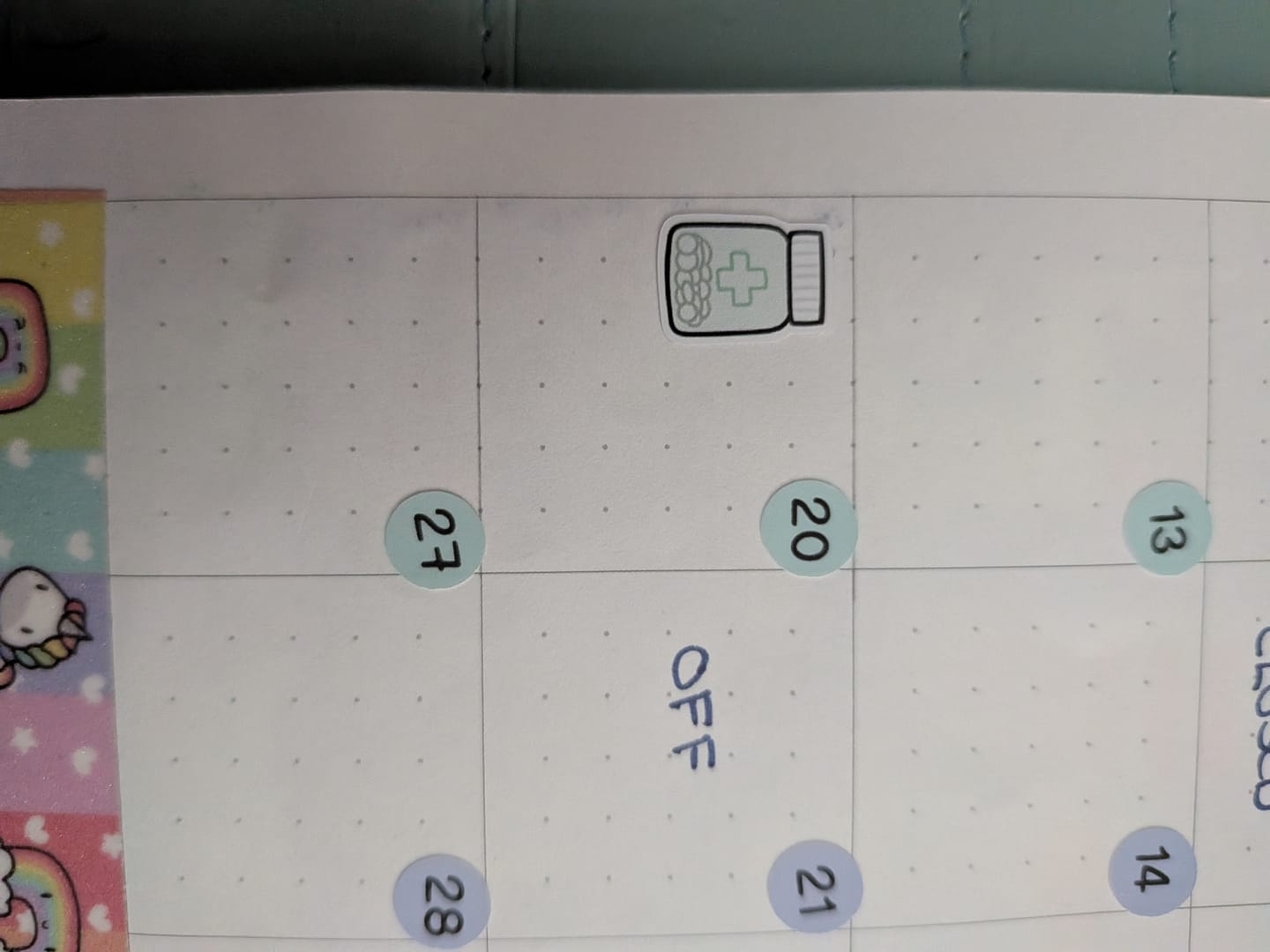 Customer photo review of Meds Planner Stickers