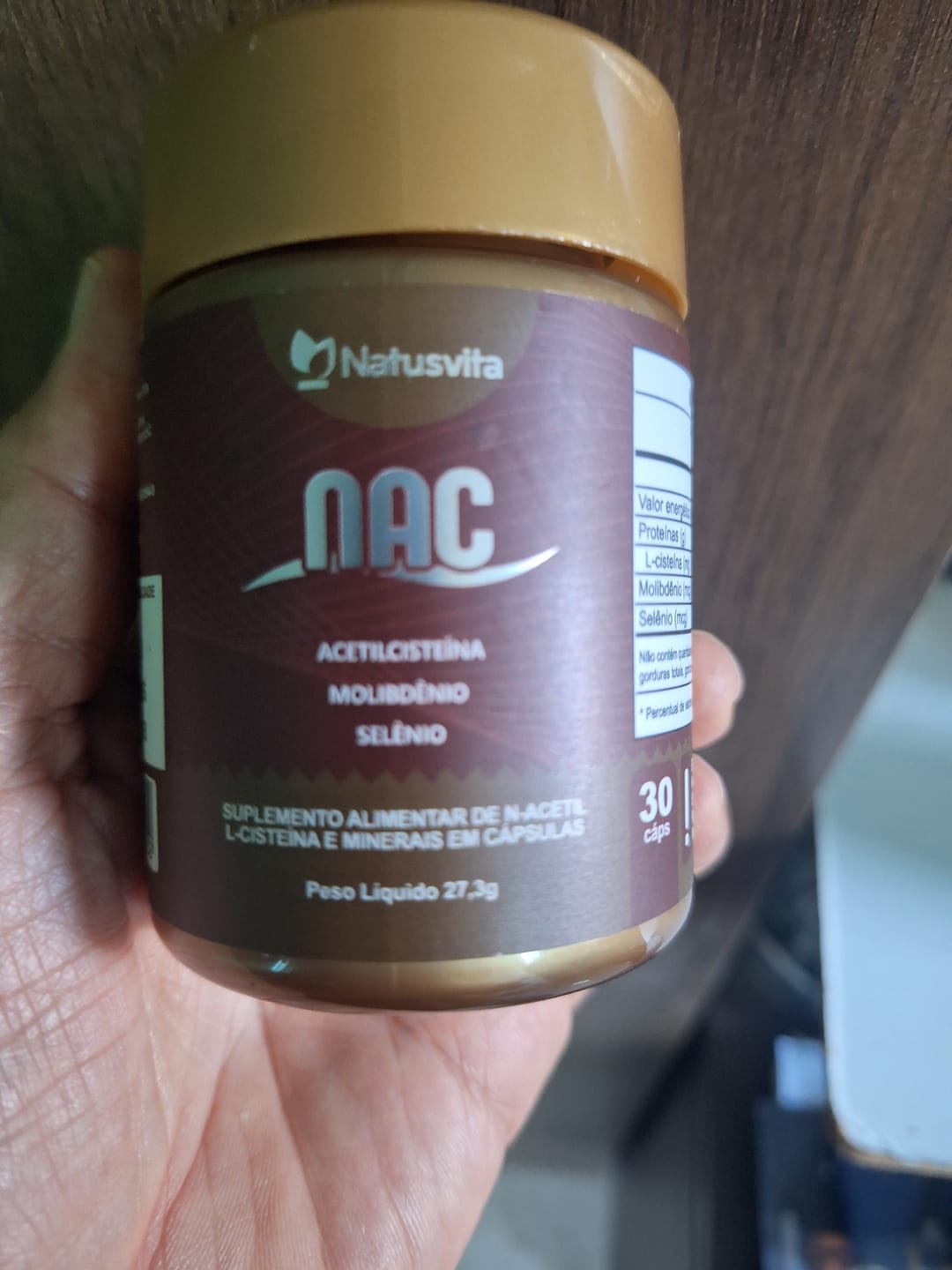 Customer photo review of NAC (N-Acetil Cisteína 600mg) com Molibdênio e Selênio em Cápsulas