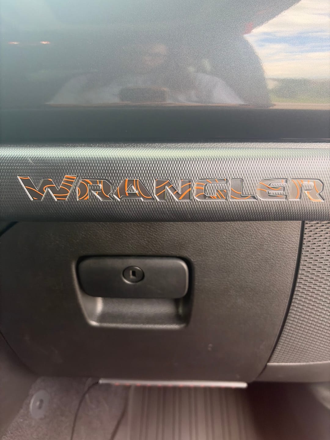 Customer photo review of WRANGLER Grab Bar Inlay Decal | Fits Wrangler JL