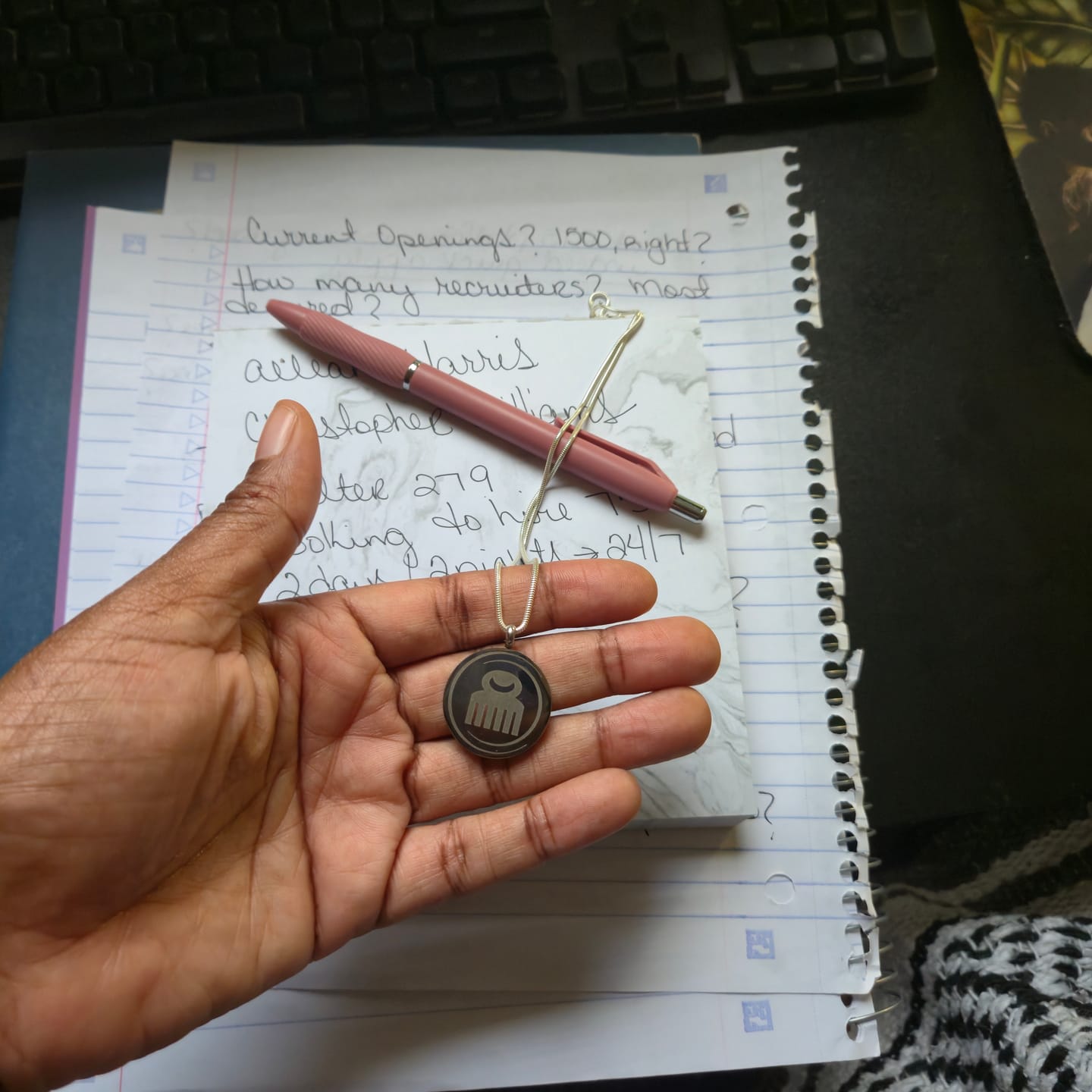 Customer photo review of Sacred Circle Duafe Medallion