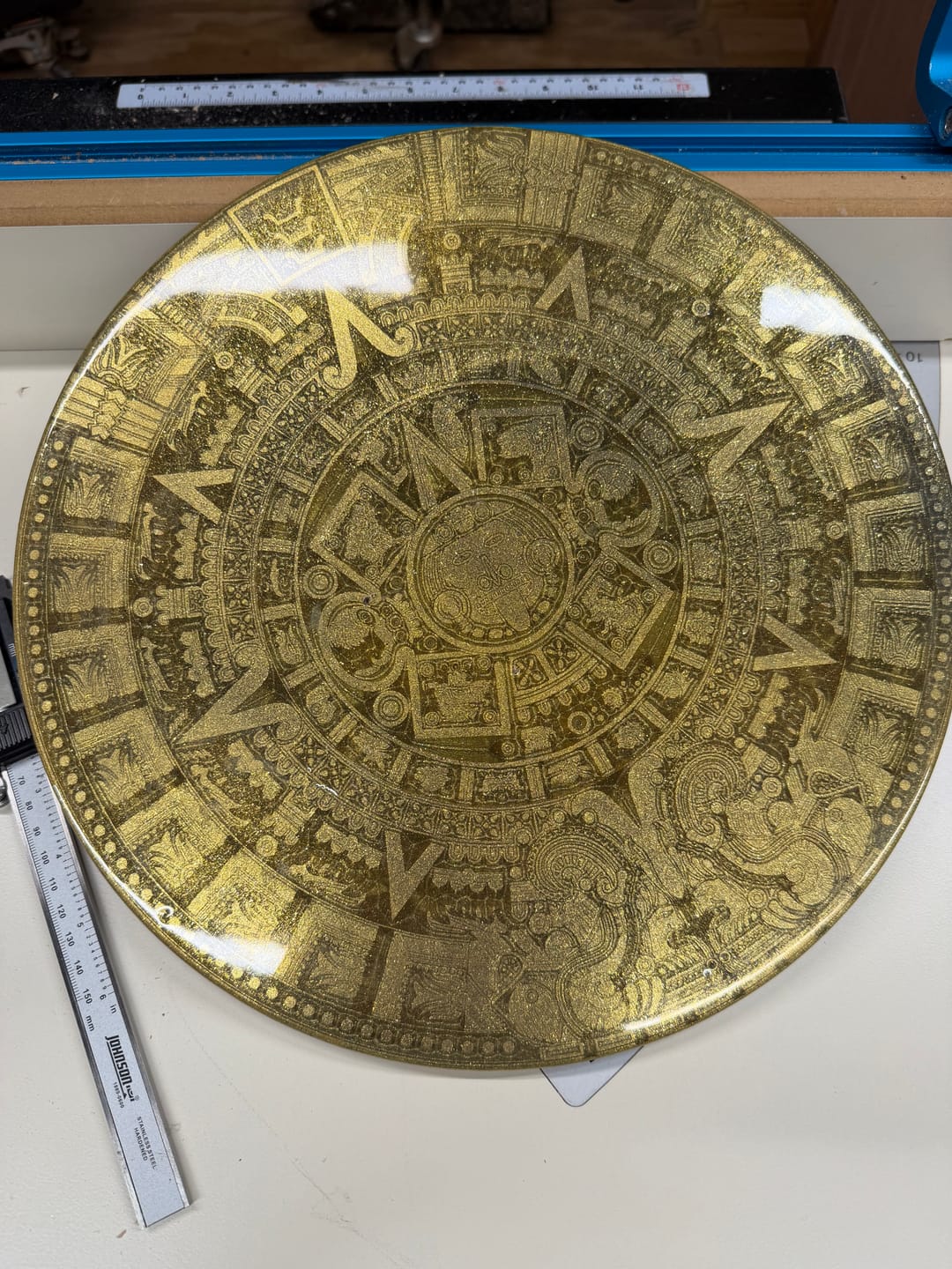 Customer photo review of Aztec / Mayan Calendar 13x3/4" - Silicone Mold
