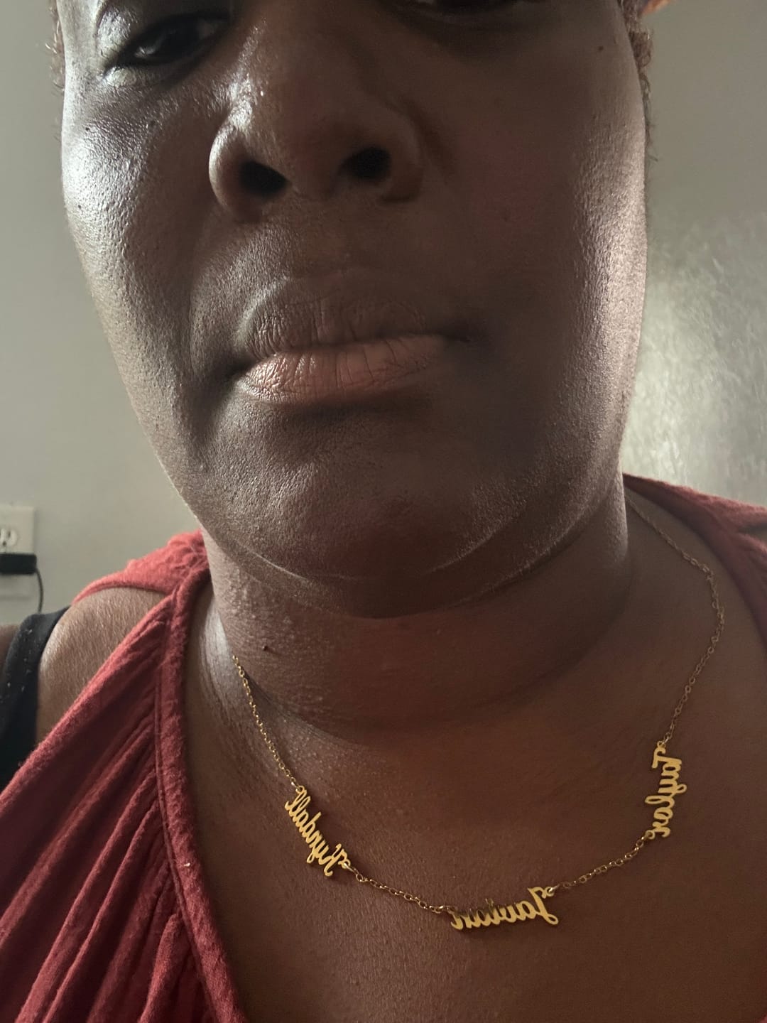 Customer photo review of The Custom Signature Name Necklace