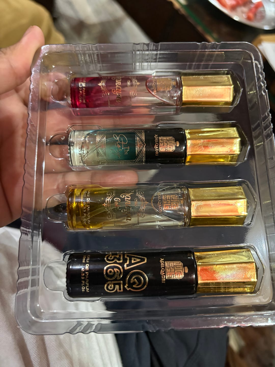 Customer photo review of Perfume Gift Set 4 Pcs Premium Perfume Spray