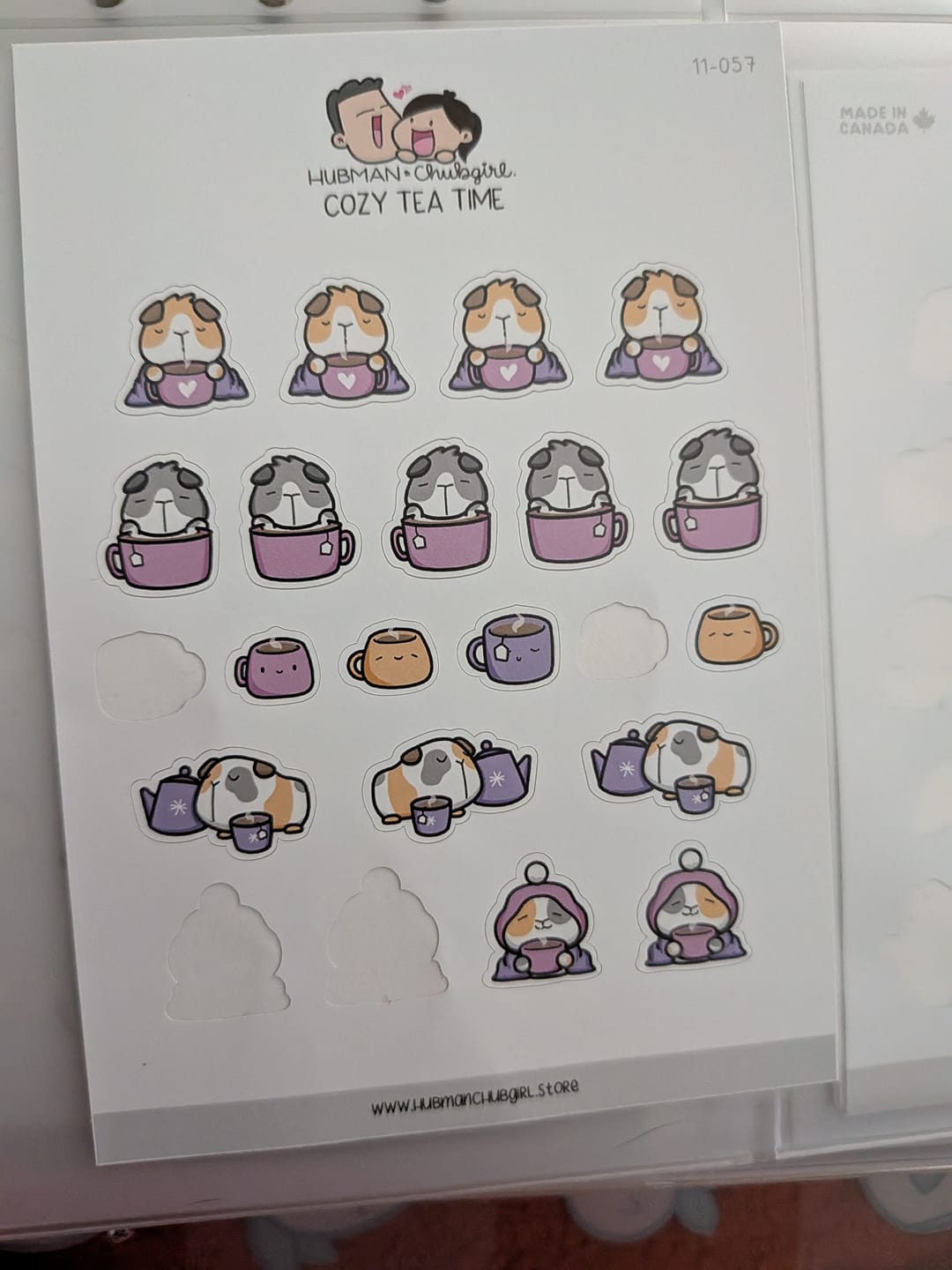 Customer photo review of Cozy Tea Time Planner Stickers