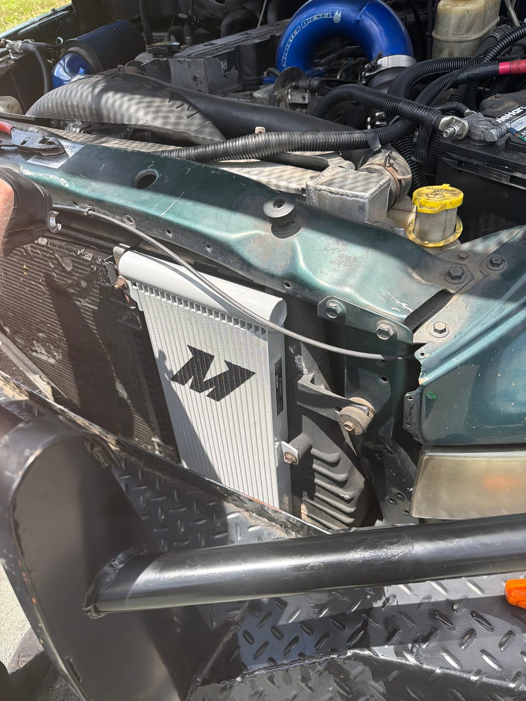 Customer photo review of Mishimoto 94-02 Dodge Ram 5.9L Cummins Transmission Cooler