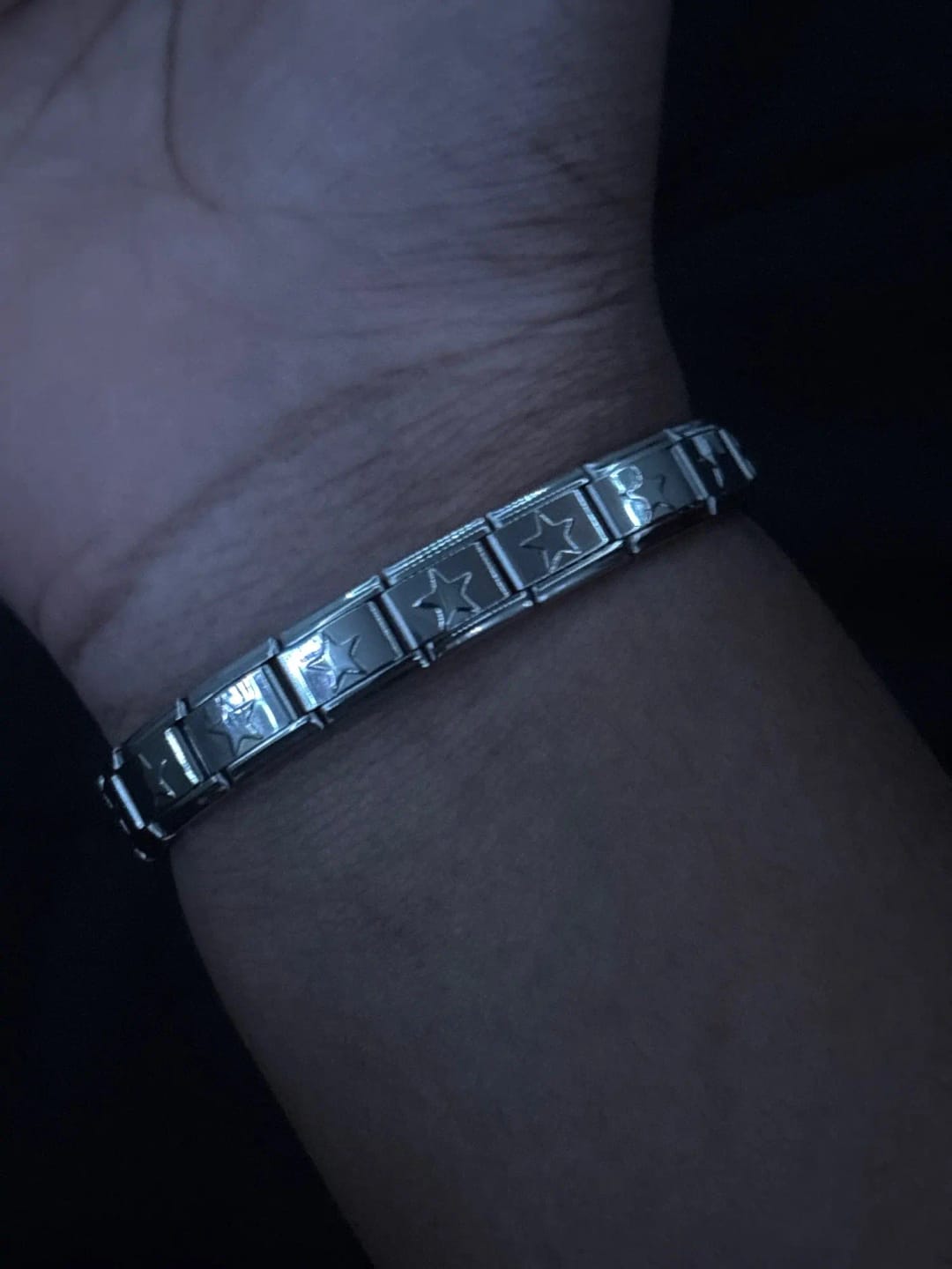 Customer photo review of Brazalete Italiano Plateado