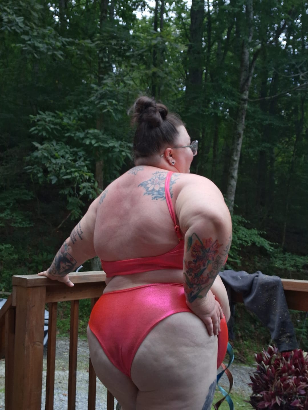 Customer photo review of Guava Glow Cheeky Bikini Bottom