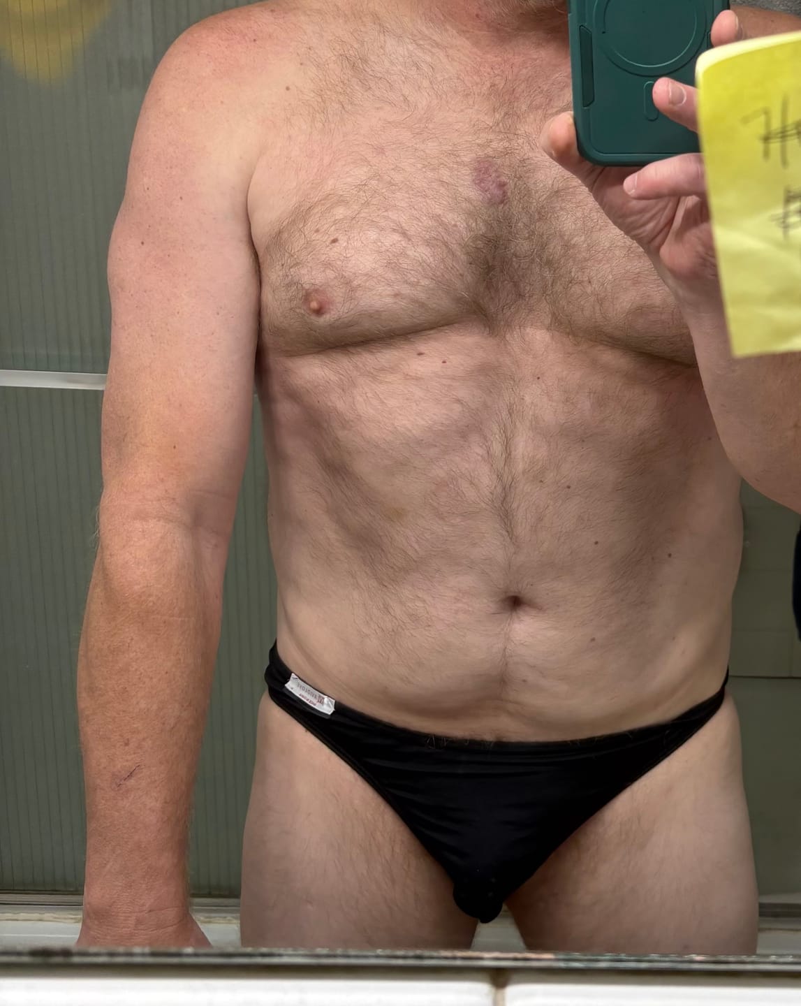 Customer photo review of 2 Pack Men's Breathable Ultra-thin Bikini