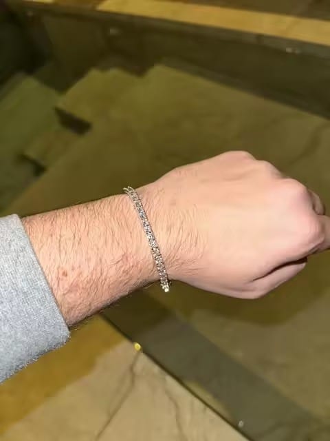 Customer photo review of Sterling Silver 925 2MM 3MM 4MM 5MM 6.5MM Moissanite Tennis Bracelet with GRA Certificate