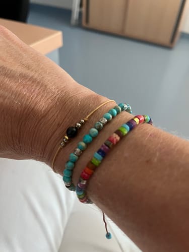 Customer photo review of Obsidian Bracelet - Natural Cord