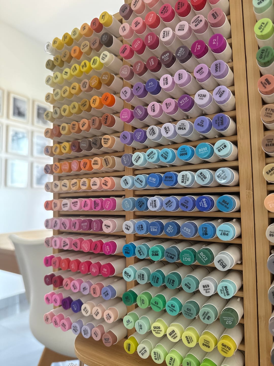 Customer photo review of Ohuhu Bamboo Marker Organizer