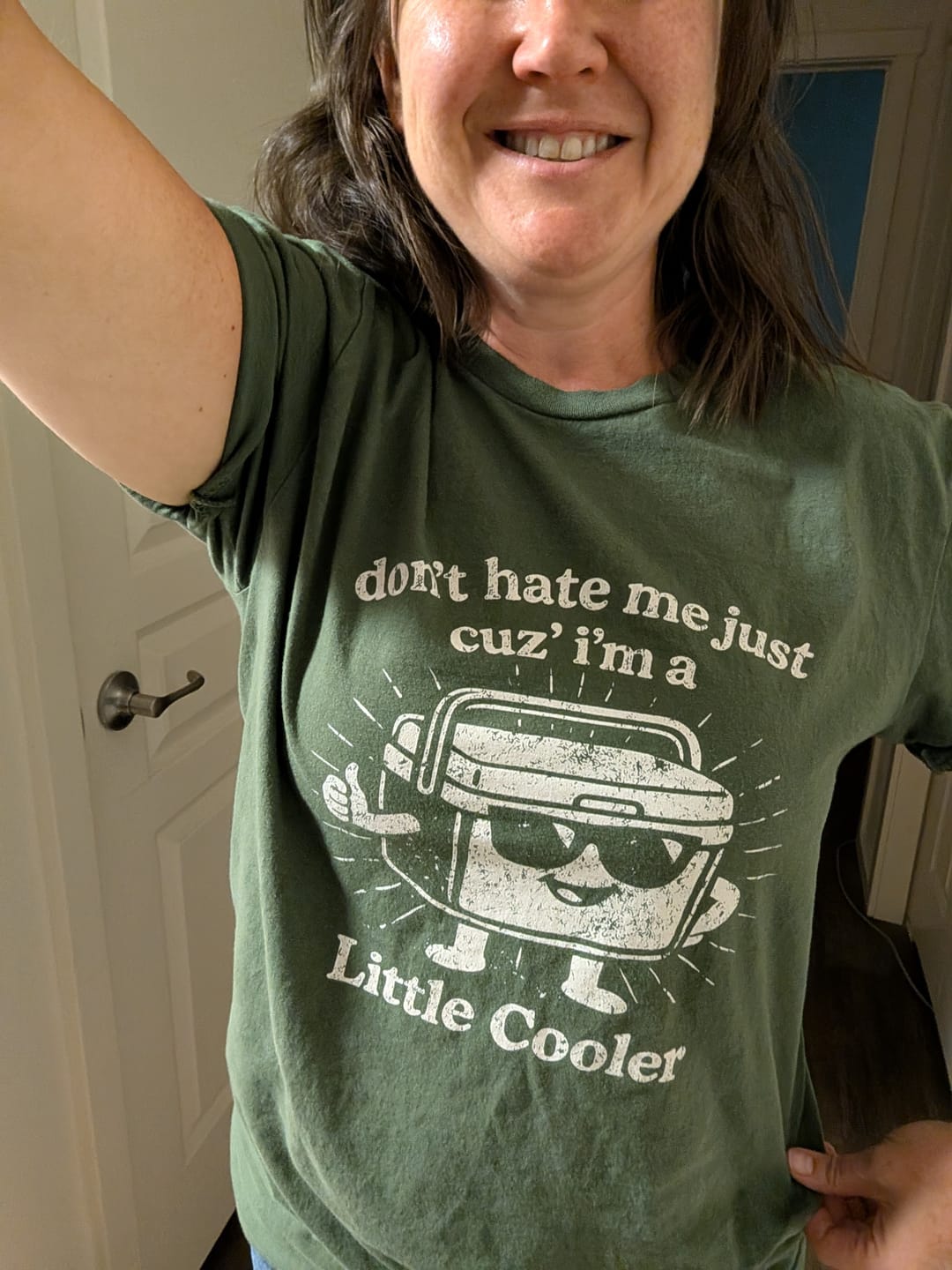 Customer photo review of Just a Little Cooler Lightweight T-Shirt