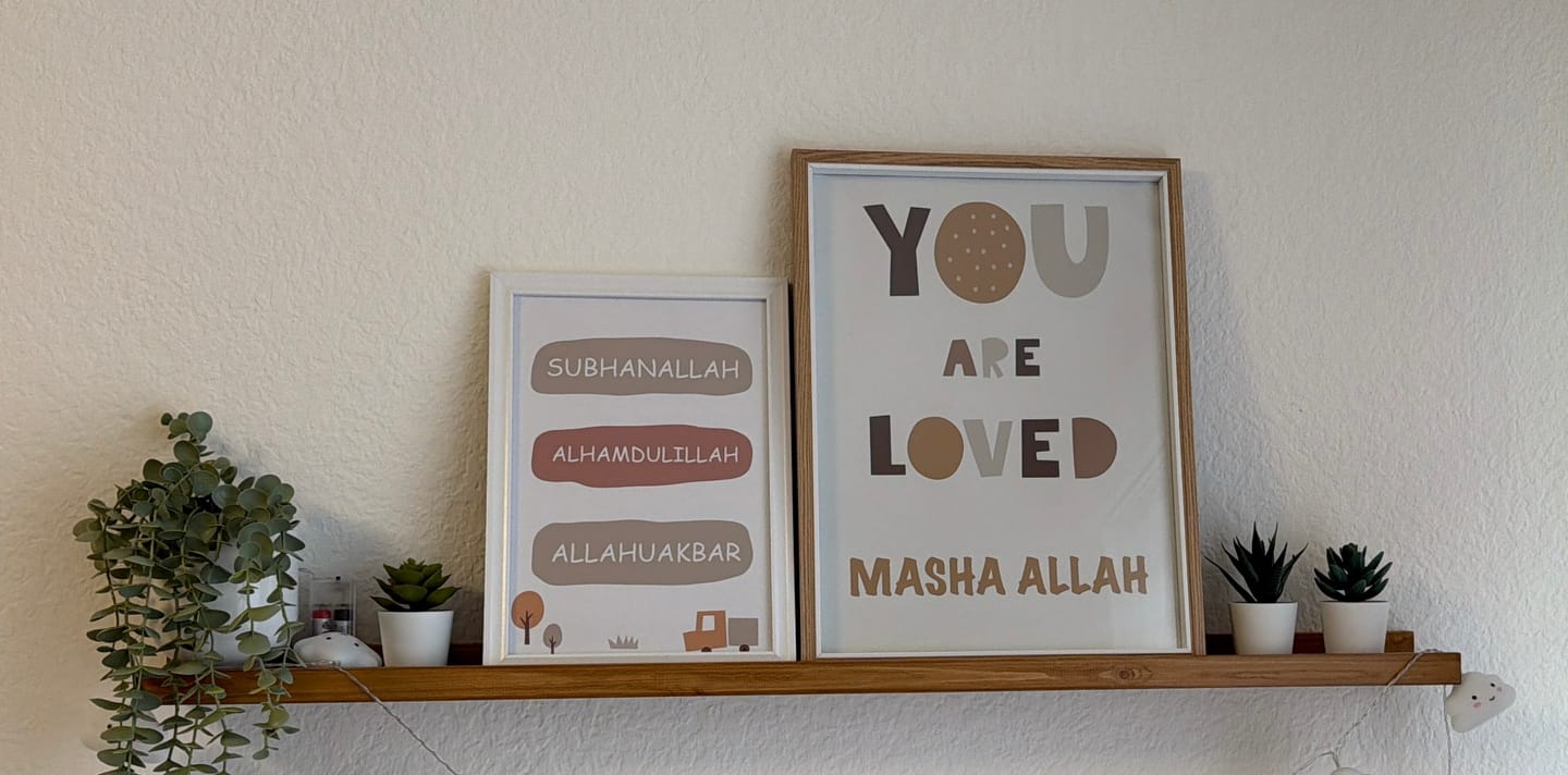 Customer photo review of Subhanallah, Alhamdulillah & Allahuakbar - Kinderzimmerposter - Poster