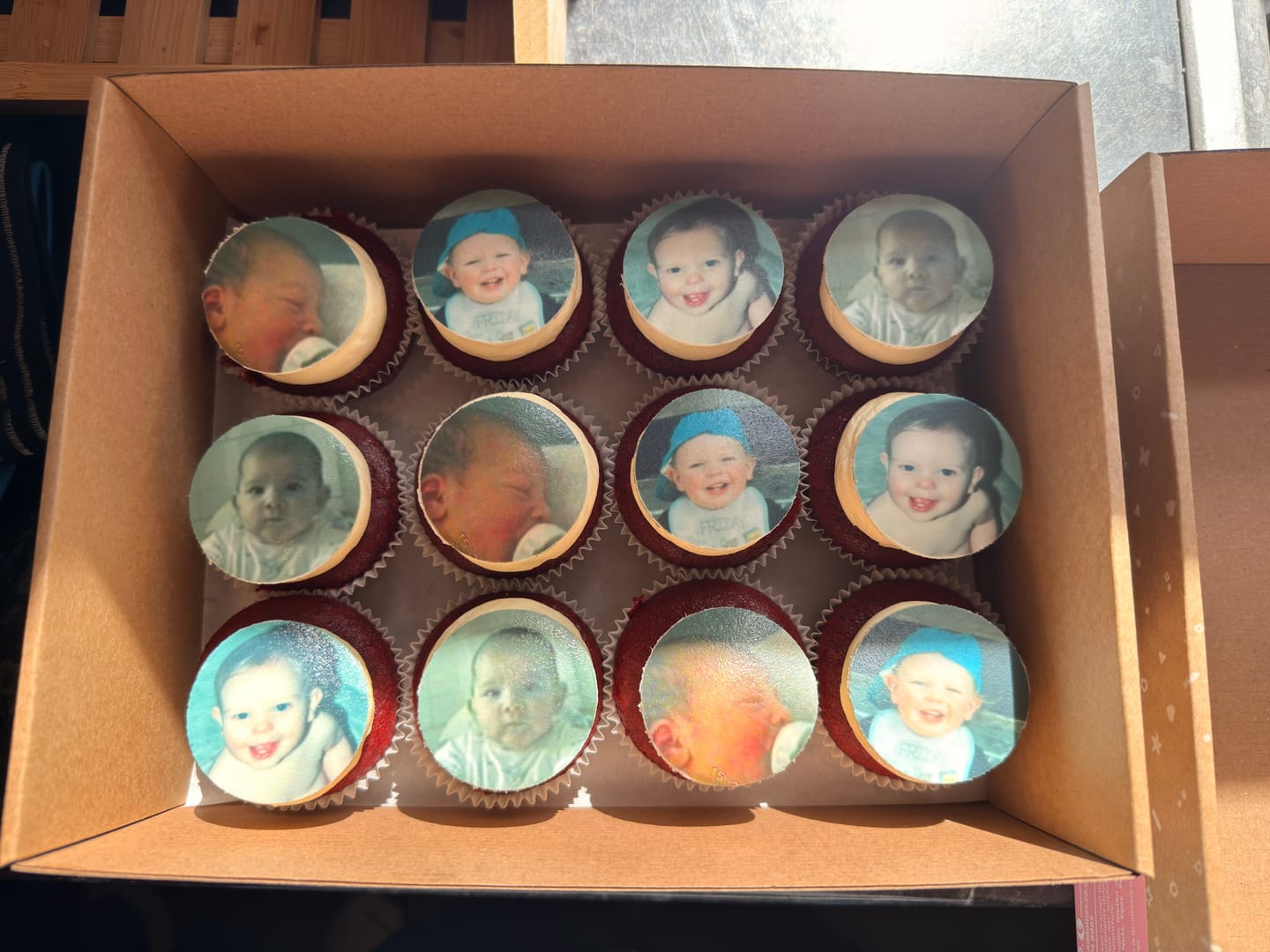 Customer photo review of Edible Photo Cupcakes