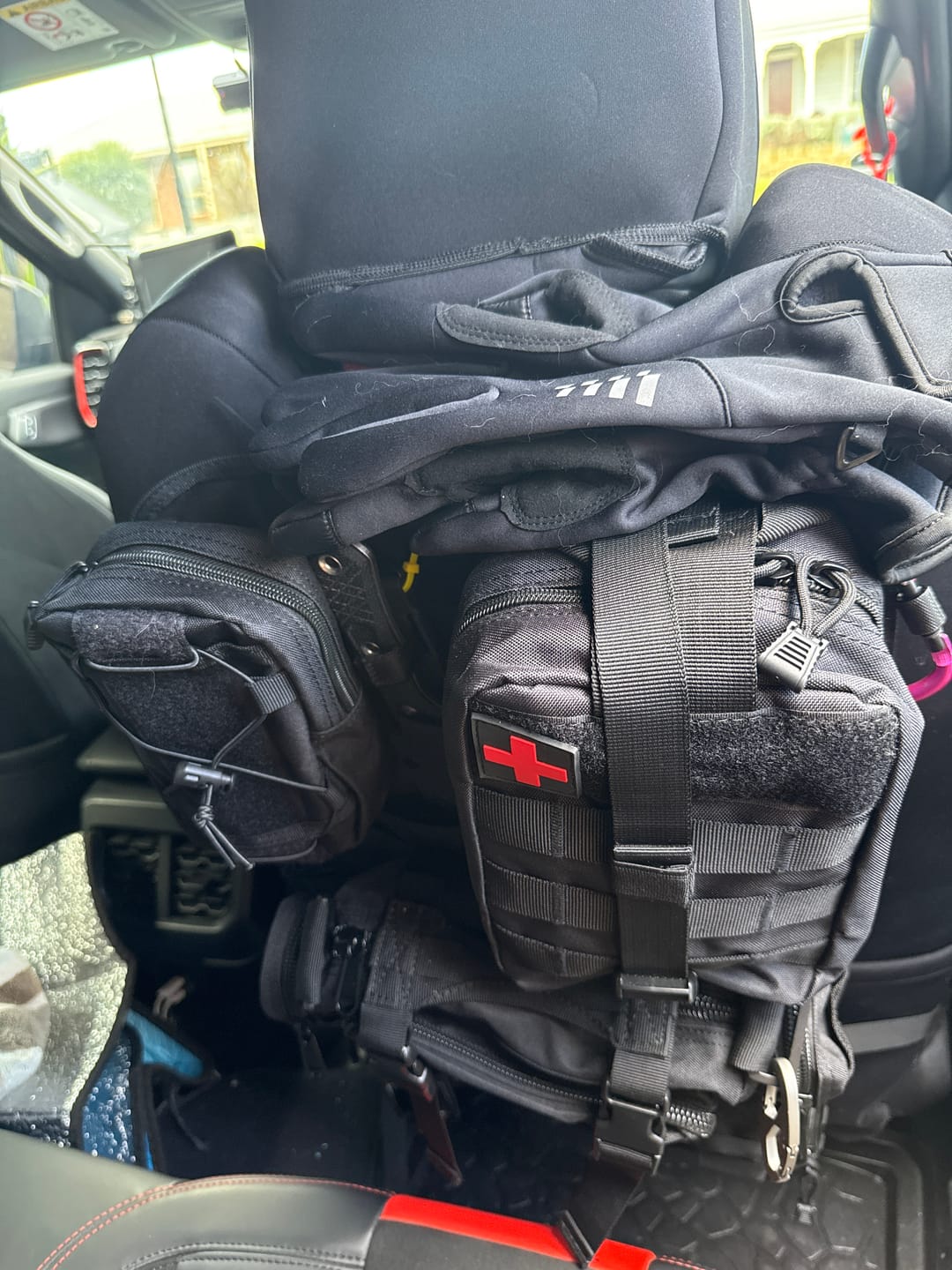 Customer photo review of Tactical MOLLE Seat Organizer Set
