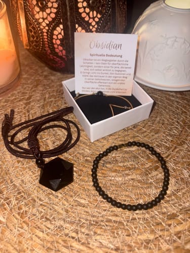 Customer photo review of Obsidian Anti Negativity Set