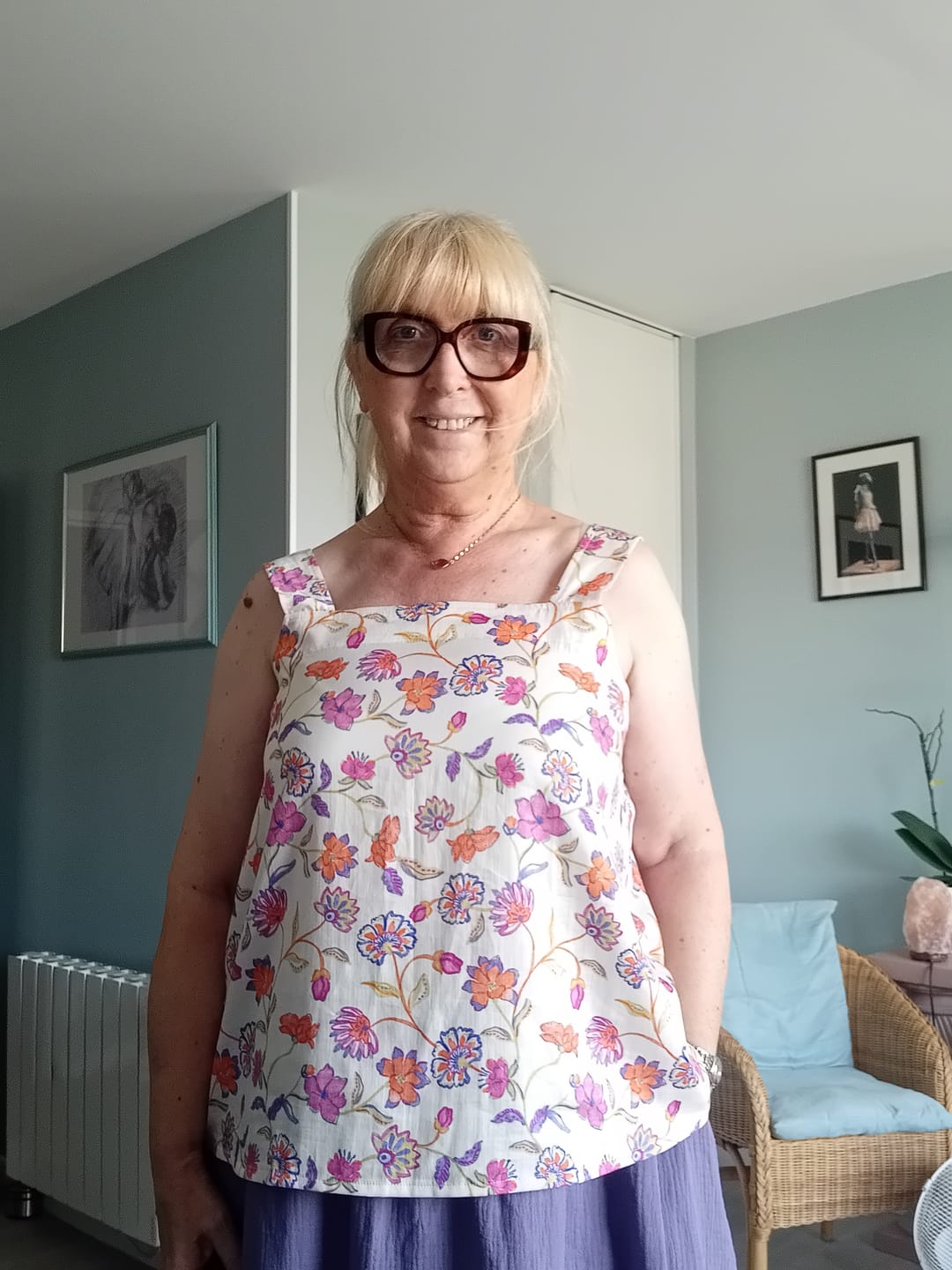 Customer photo review of Blouse Florence – Satin de coton Parfum de printemps