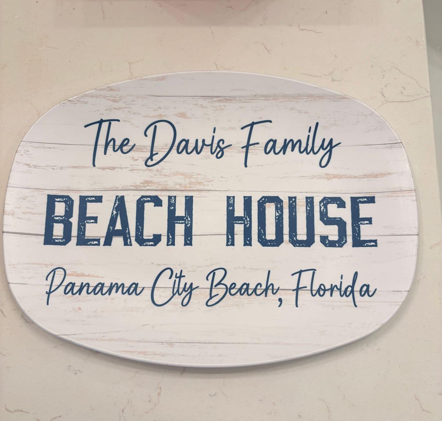 Customer photo review of Personalized Beach House Platter