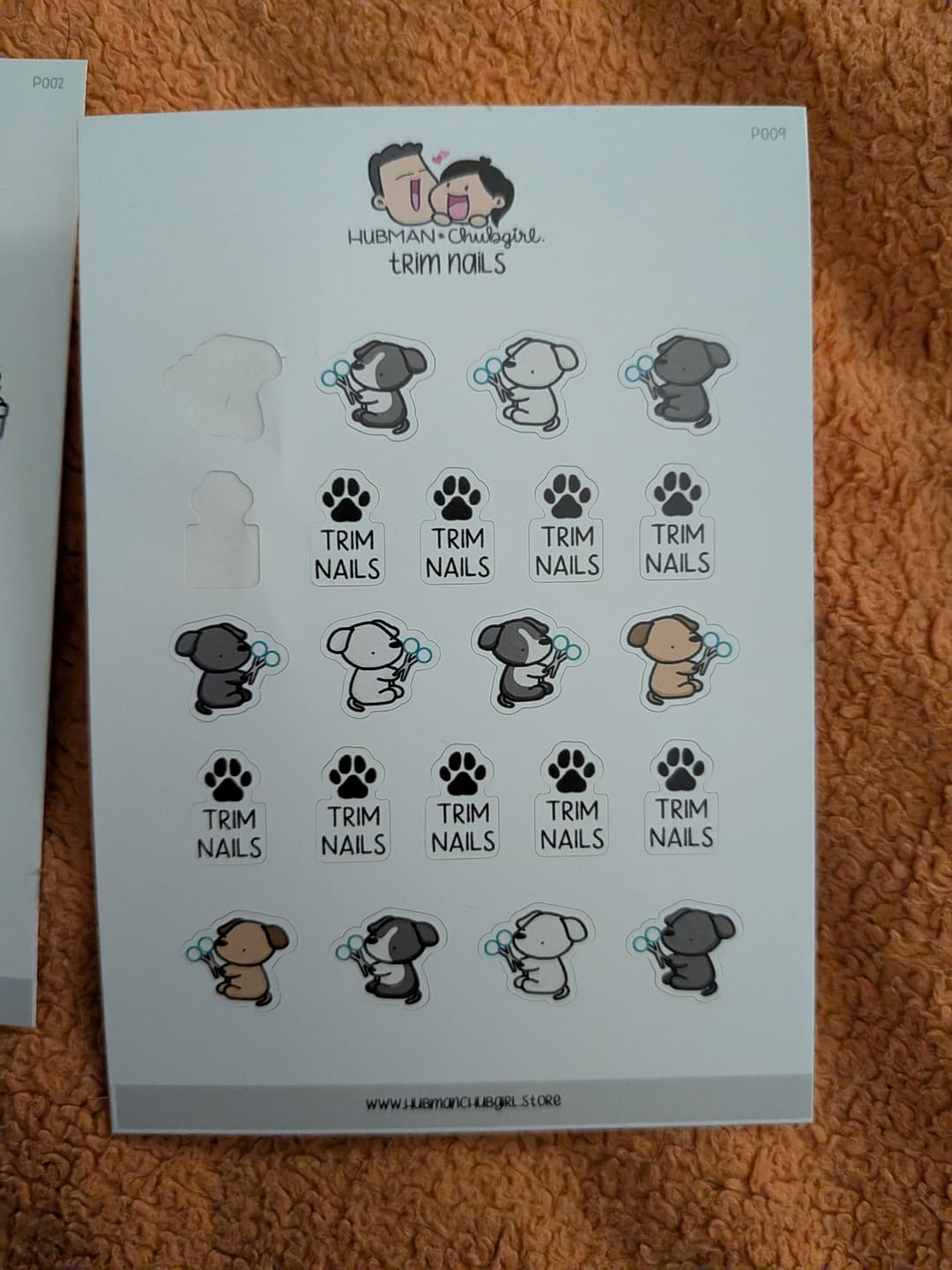 Customer photo review of Trim Nails Planner Stickers