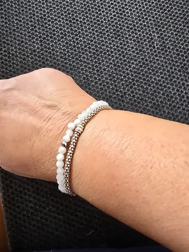 Customer photo review of Moonstone Bracelet - Natural Pearls
