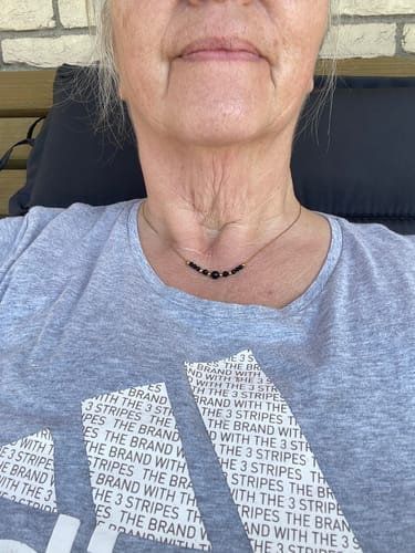 Customer photo review of Obsidian Nature Set - Necklace & Bracelet