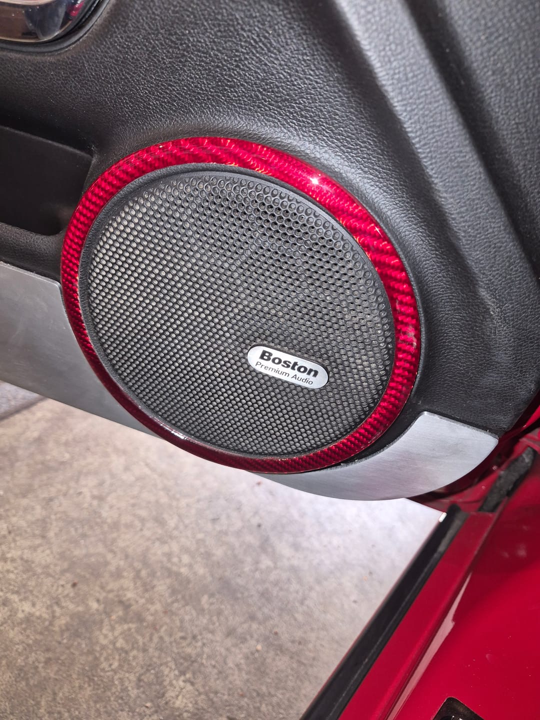Customer photo review of [2pcs Set] Carbon Fiber Door Speaker Overlay for Chevrolet Camaro 2010-2015