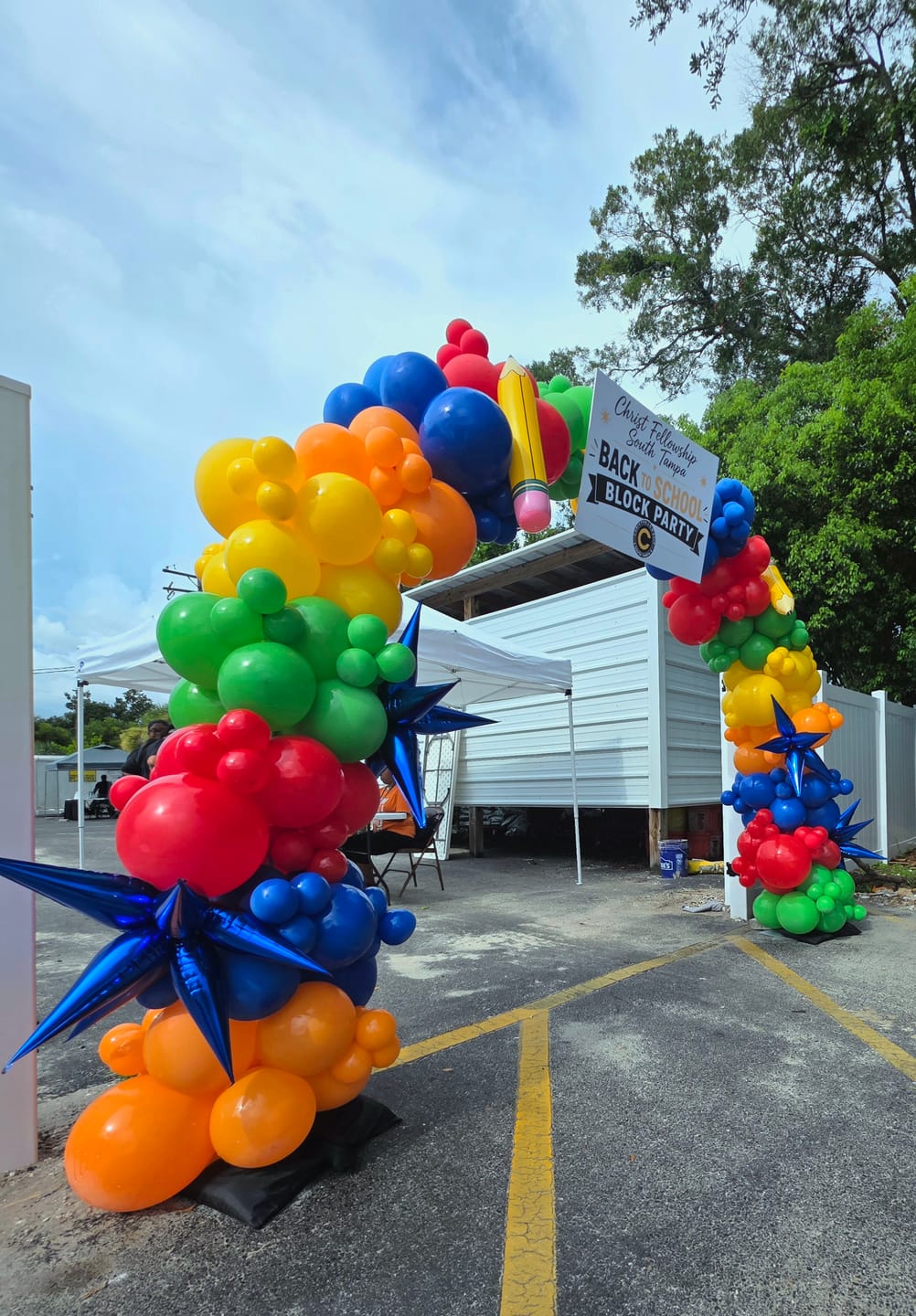 Customer photo review of 10x8ft Aluminum Alloy Tube Arch Balloon Flower Stand For Wedding Birthday Baby Shower