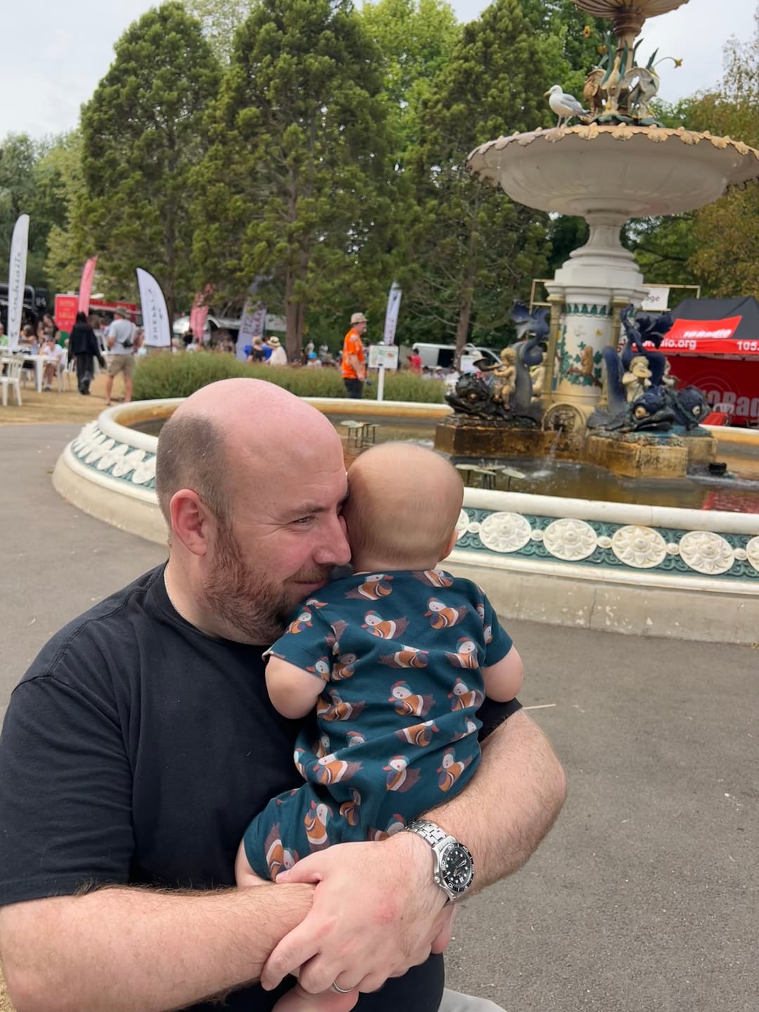 Customer photo review of Mandarin Ducks Organic Romper