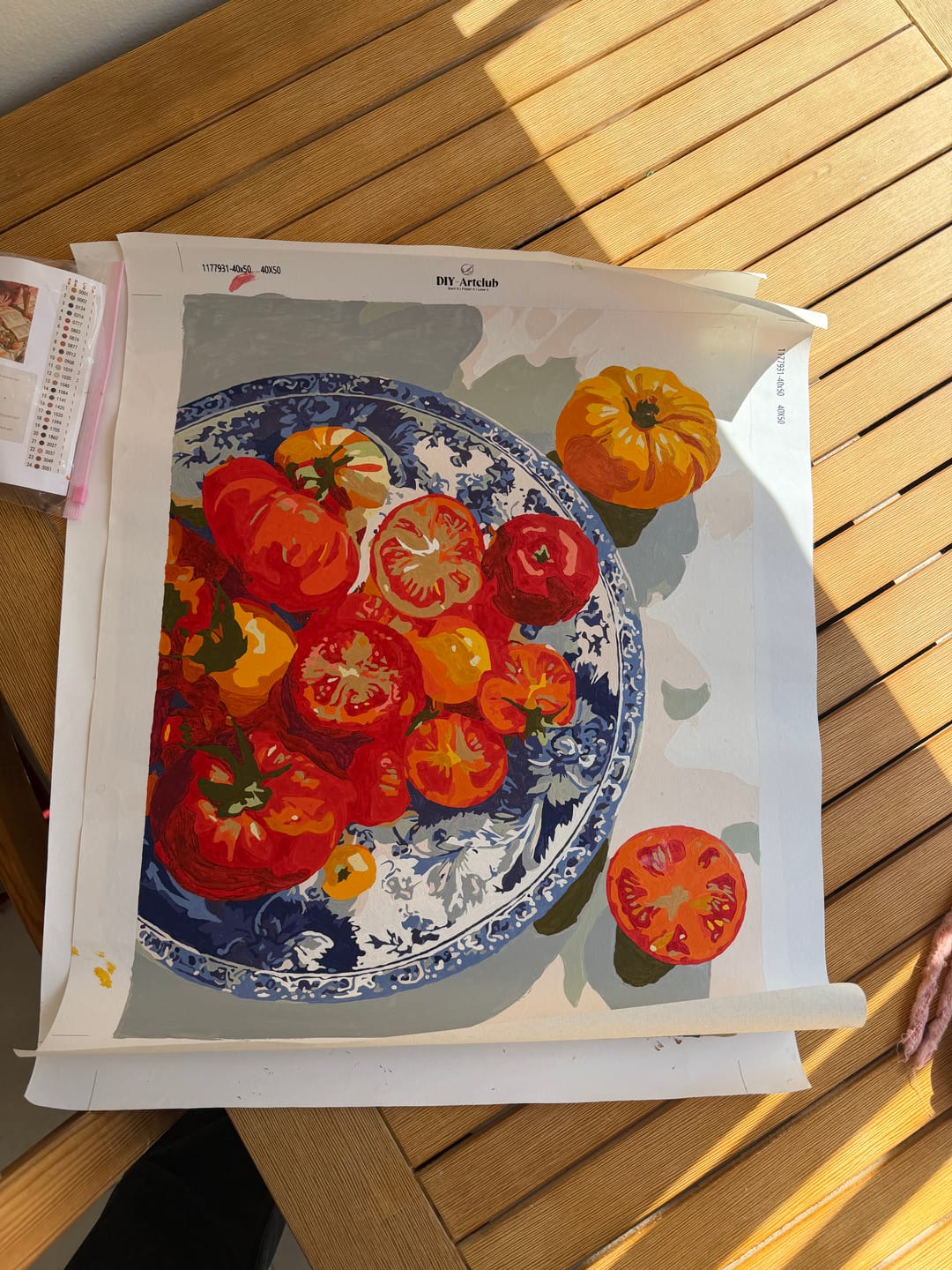 Customer photo review of Summer Plate | Paint by Number