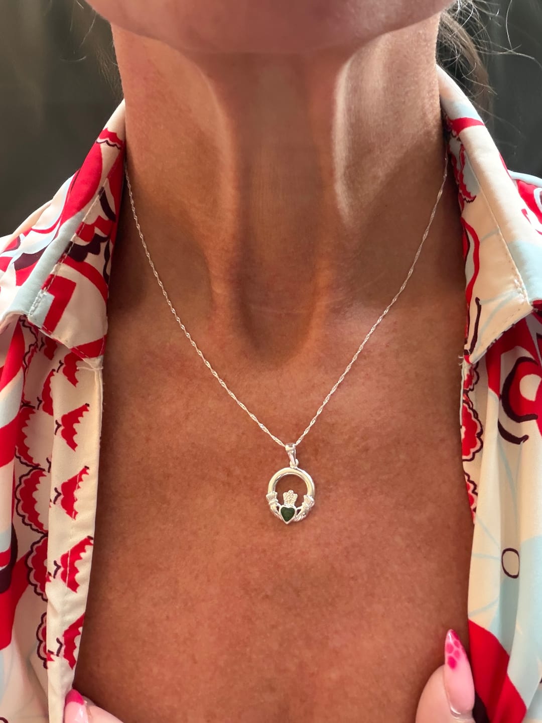 Customer photo review of Eternal Claddagh Pendant