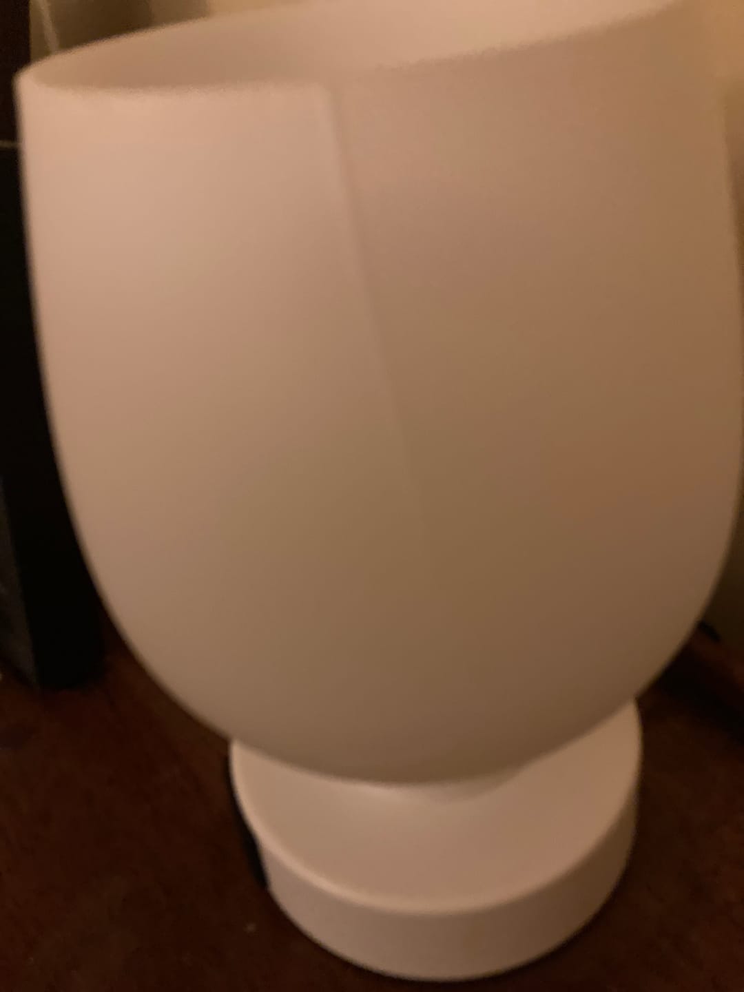 Customer photo review of Modern Touch Control LED Desk Lamp - Dimmable, Flicker Free, White Glass Shade Night Light - Perfect for Easy Bedside Illumination