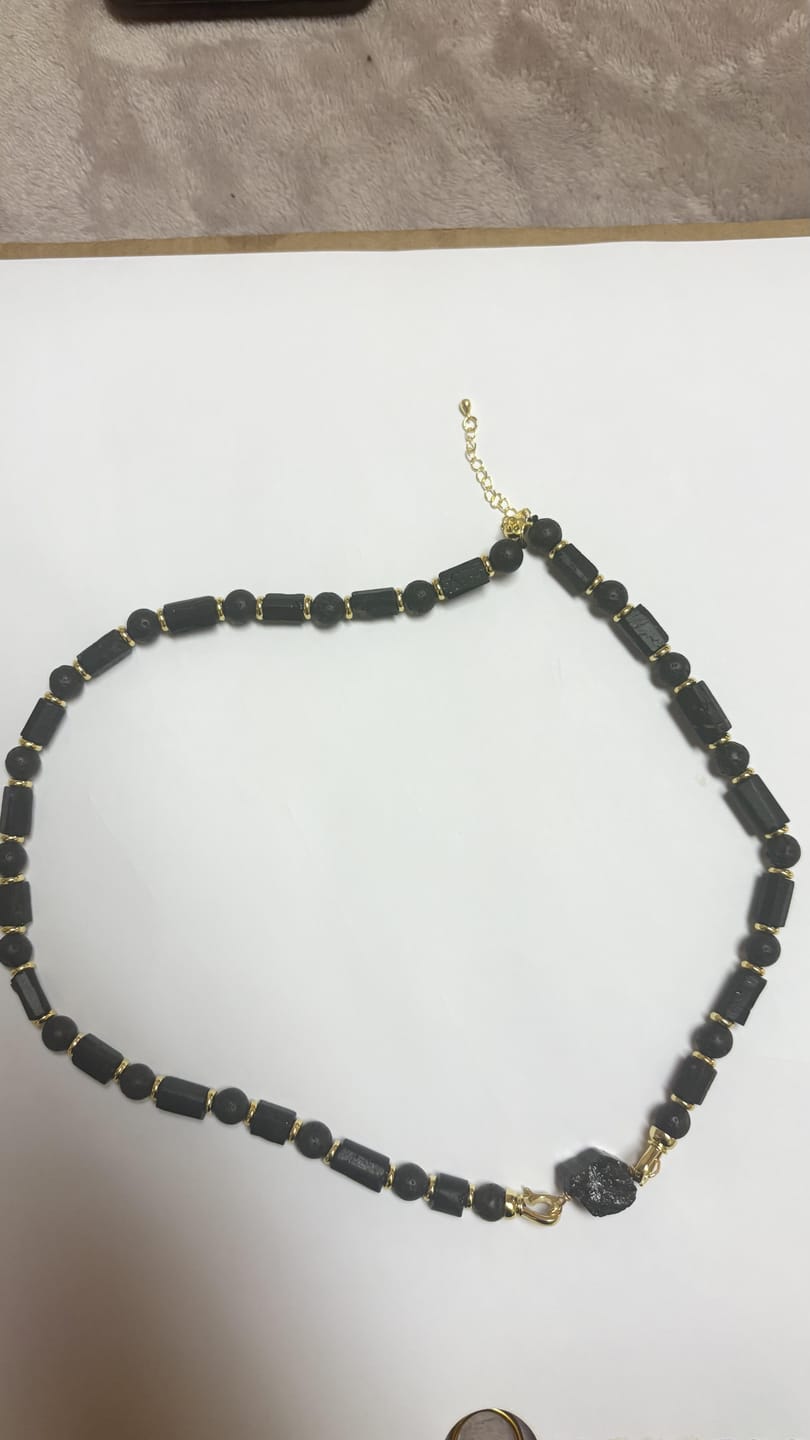 Customer photo review of Tourmaline Necklace - Natural Stones