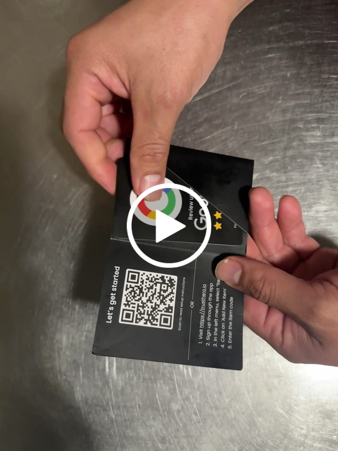 Customer video review of Google Review Card - Black