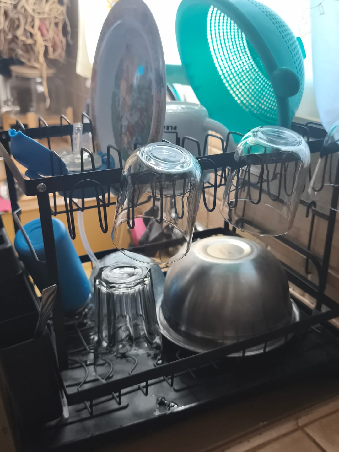 Customer photo review of 2 Tier Stainless Steel Dish Rack Malta with Drainboard