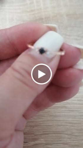 Customer photo review of Obsidian Ring - Pearl Cut