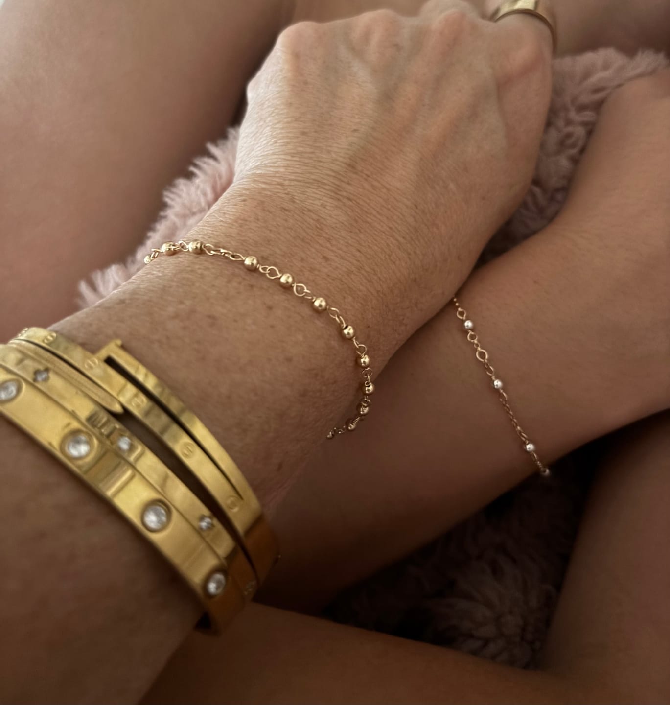 Customer photo review of Permanent Jewelry - Gold Filled/925