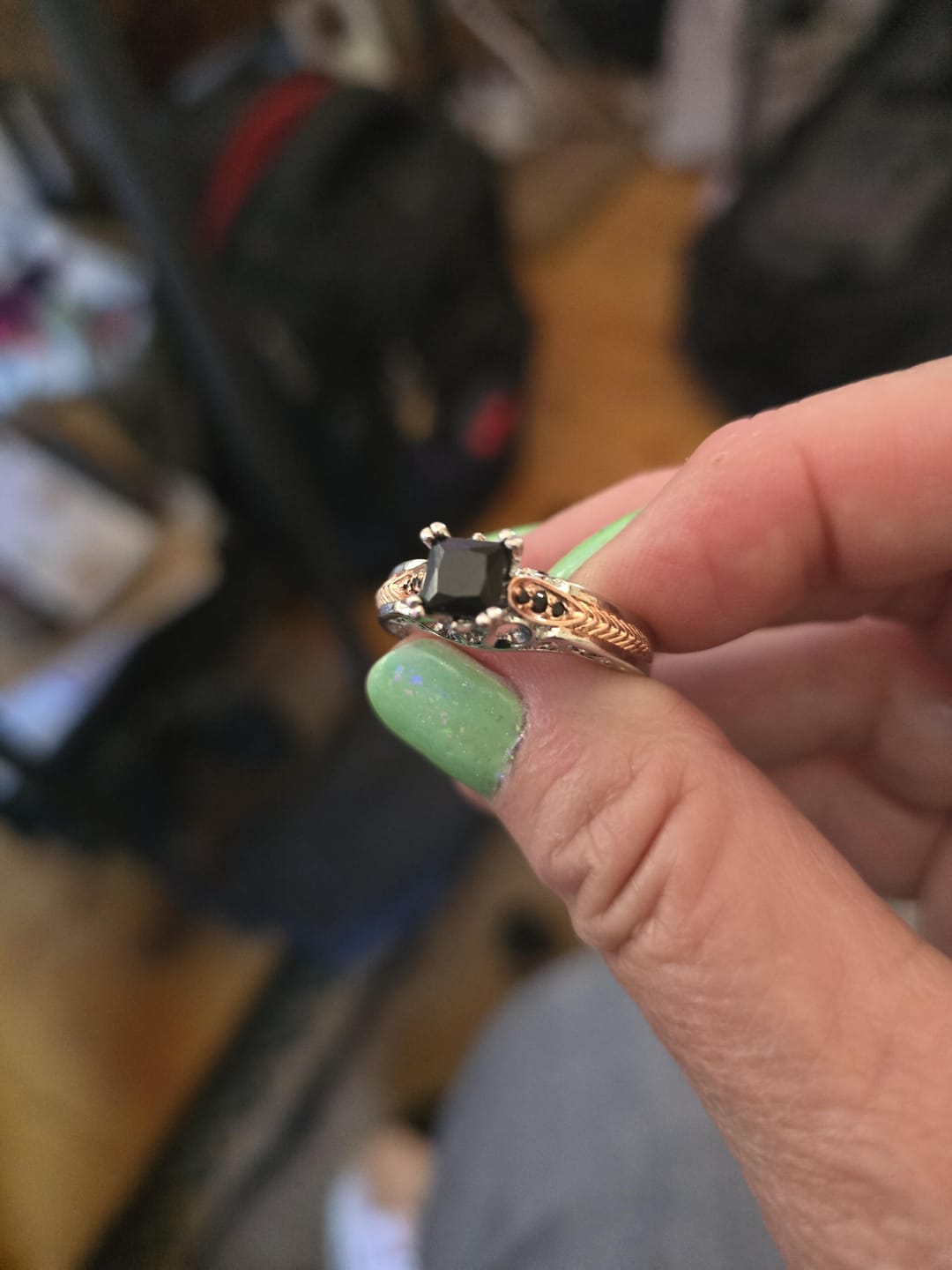 Customer photo review of Obsidian Ring - Midnight
