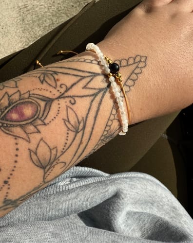 Customer photo review of Moonstone Pearl Bracelet