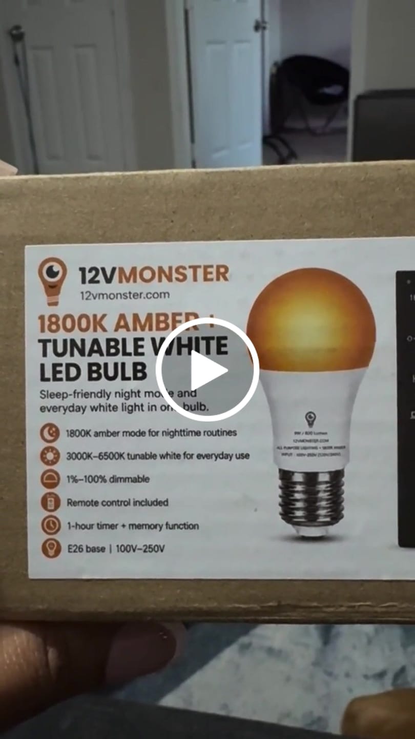 Customer video review of 1800K Amber LED Bulb with 3 White Modes