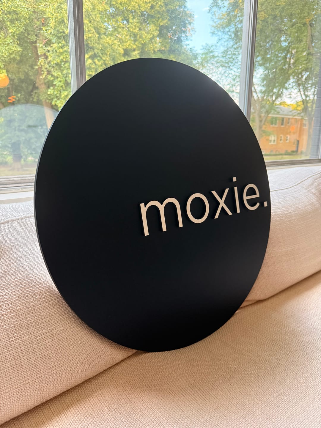 Customer photo review of Custom Round Indoor 3D Logo Sign