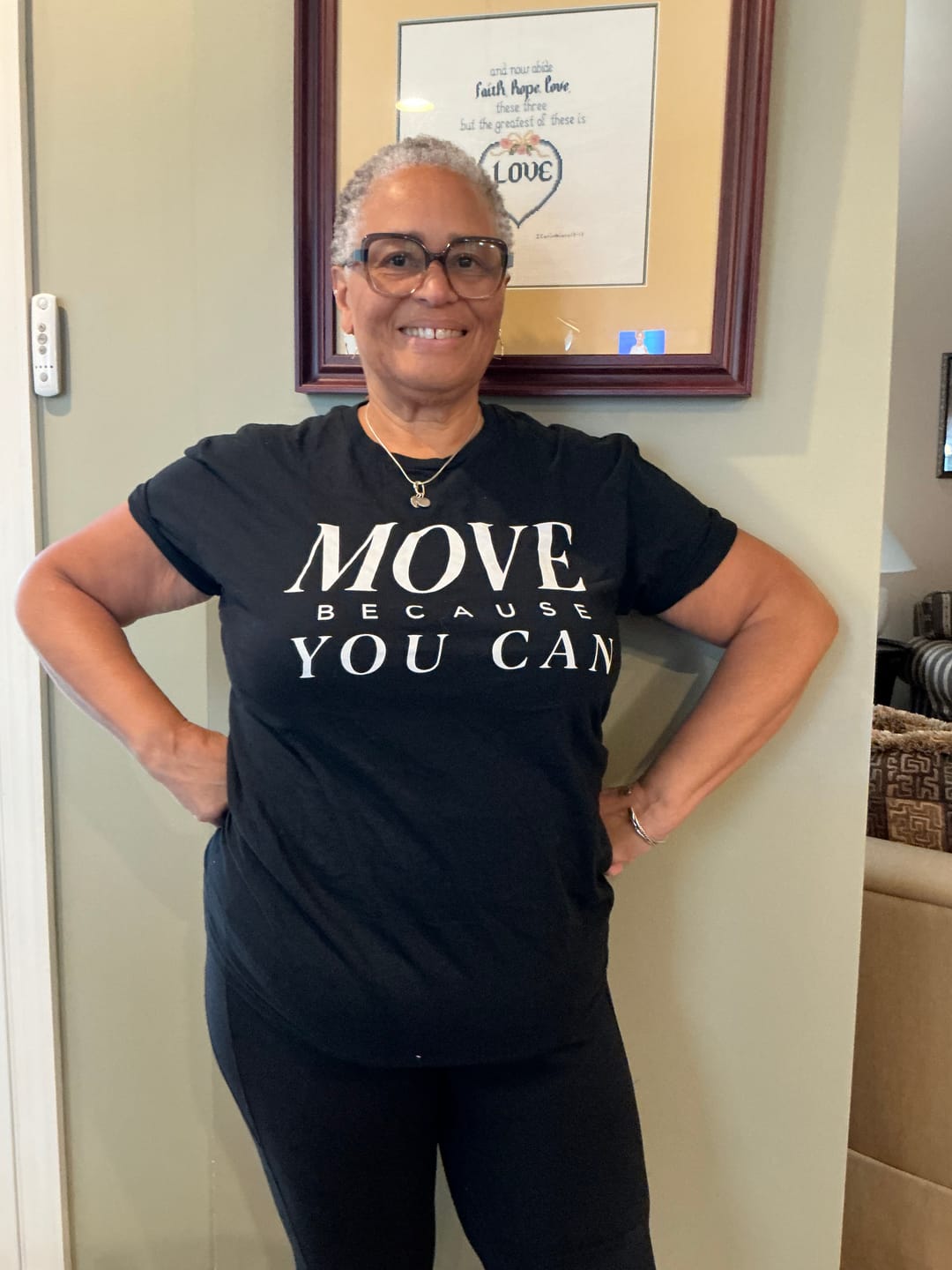 Customer photo review of Move Freely T-Shirt