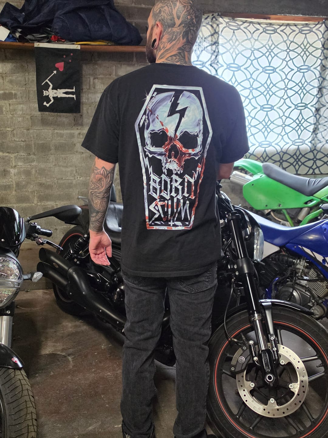 Customer photo review of SLASHER T-SHIRT