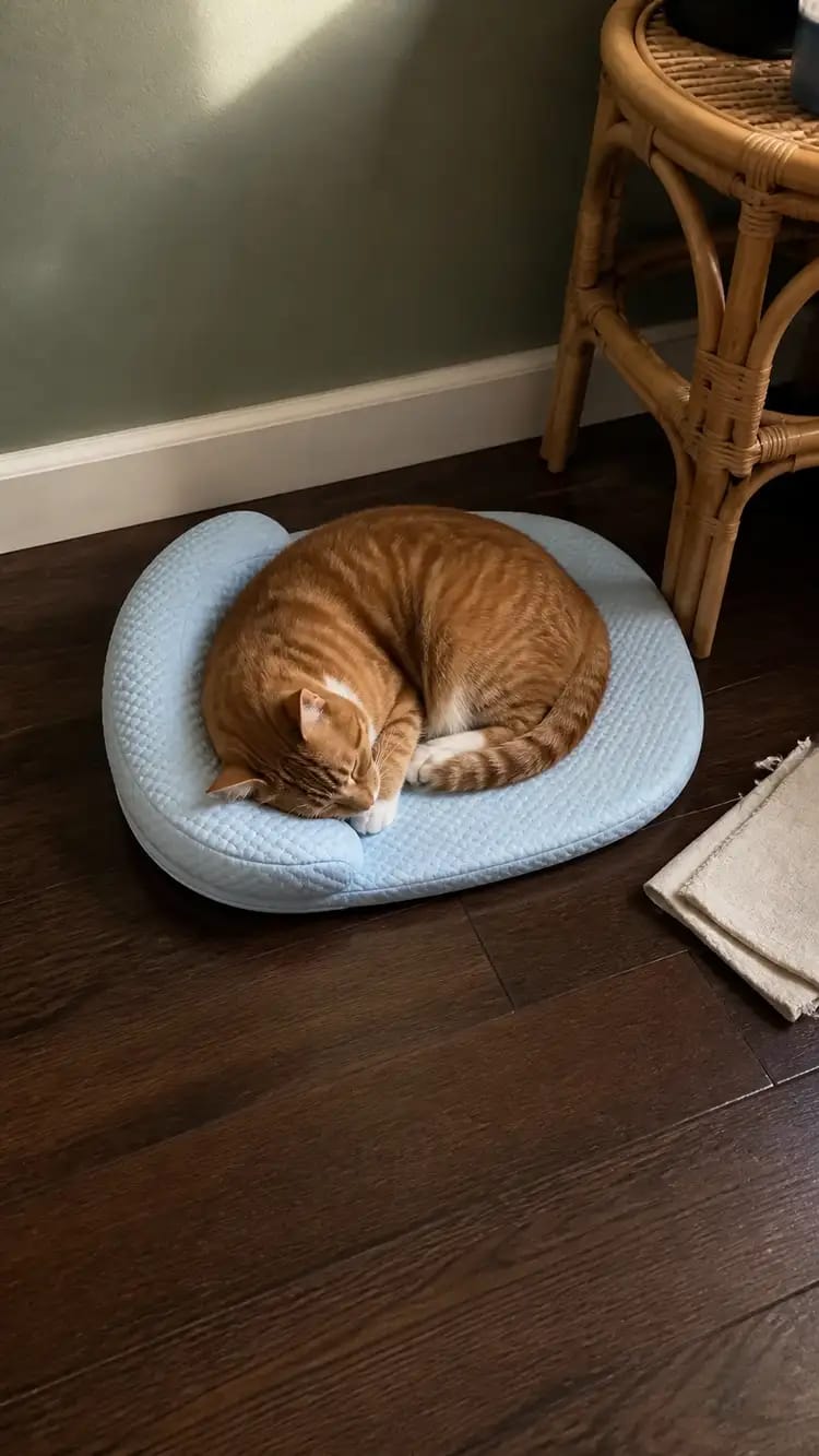 Customer photo review of Chillbuddy Oasis Cooling Pet Bed