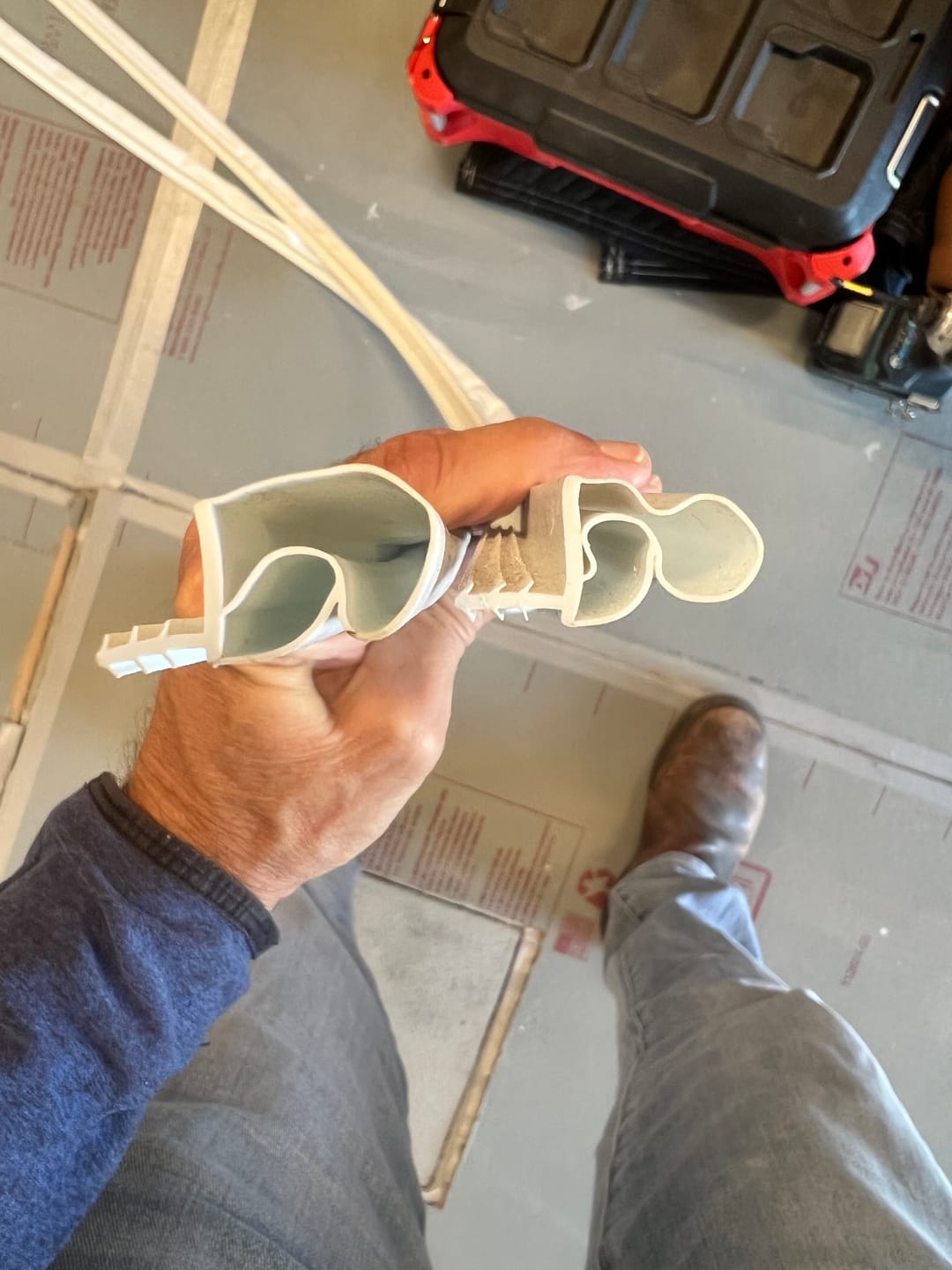 Customer photo review of 97" Extra Long High Reach Compression Weatherstrip (1 piece)