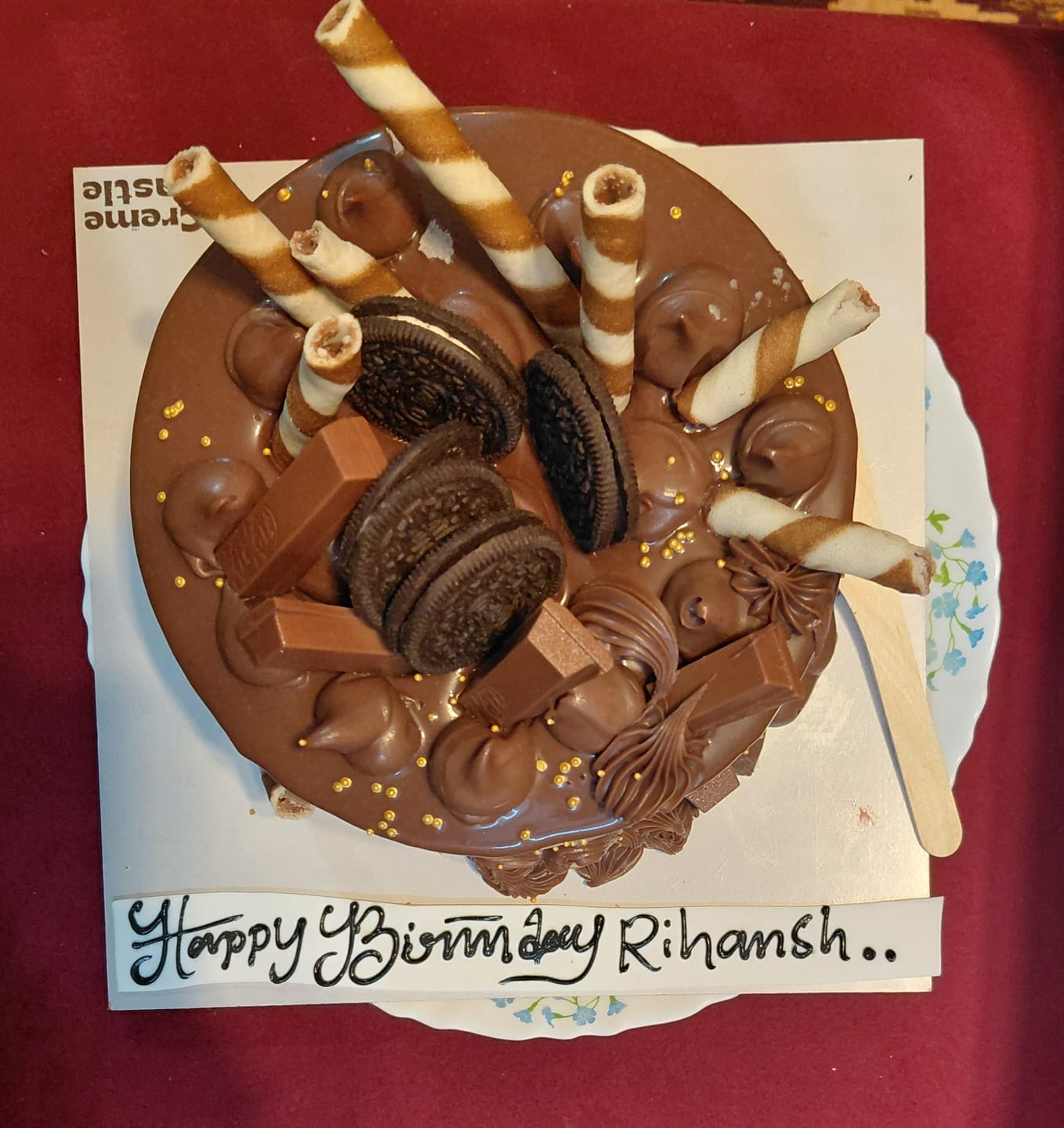 Customer photo review of Chocolate Indulgence Cake