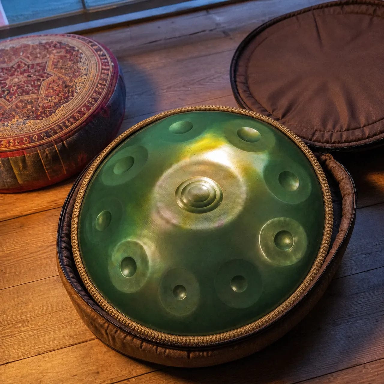 Customer photo review of Handpan Emerald D-Moll 10 Noten – Grün