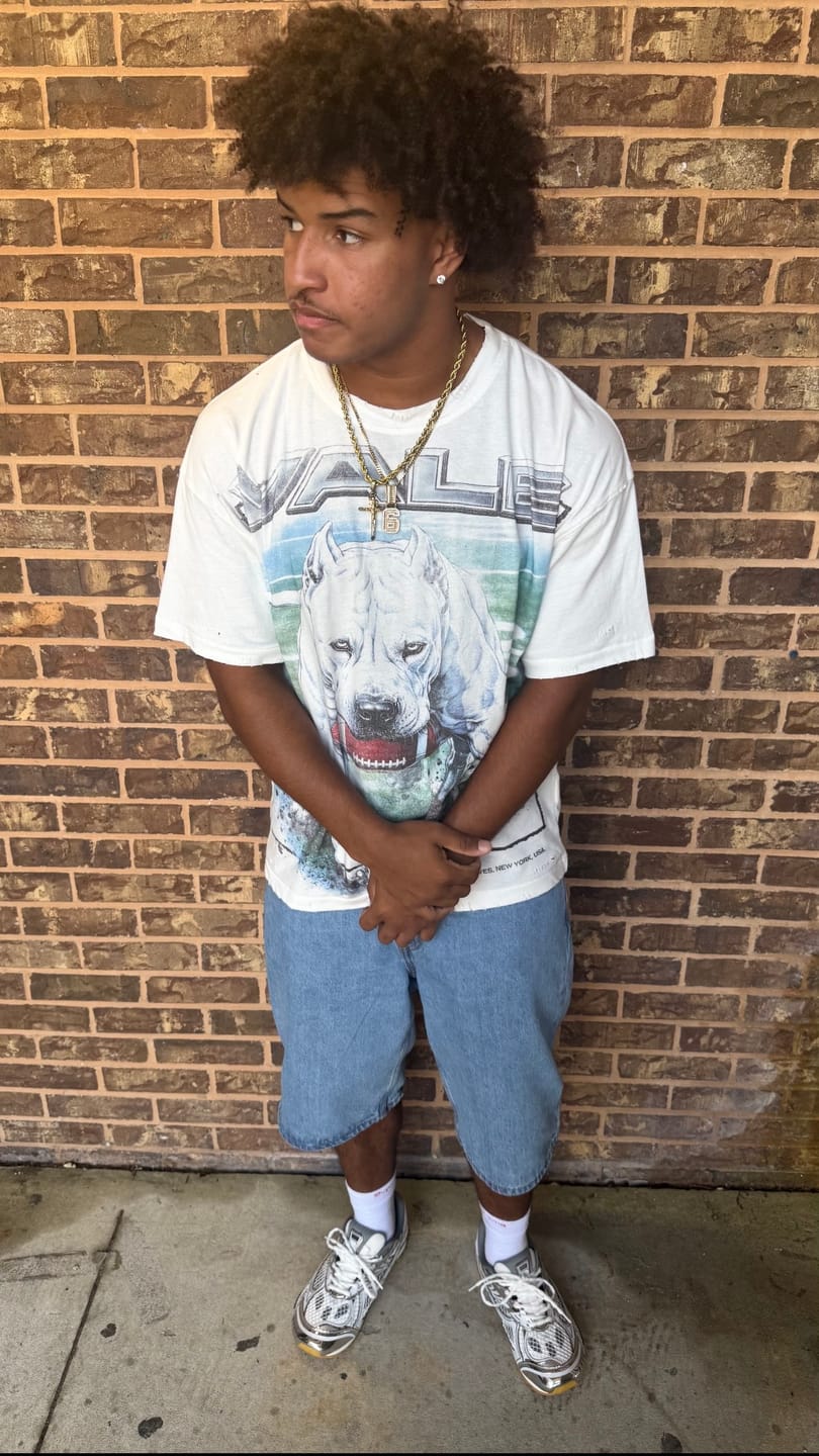 Customer photo review of Vale Forever Cane Tee White