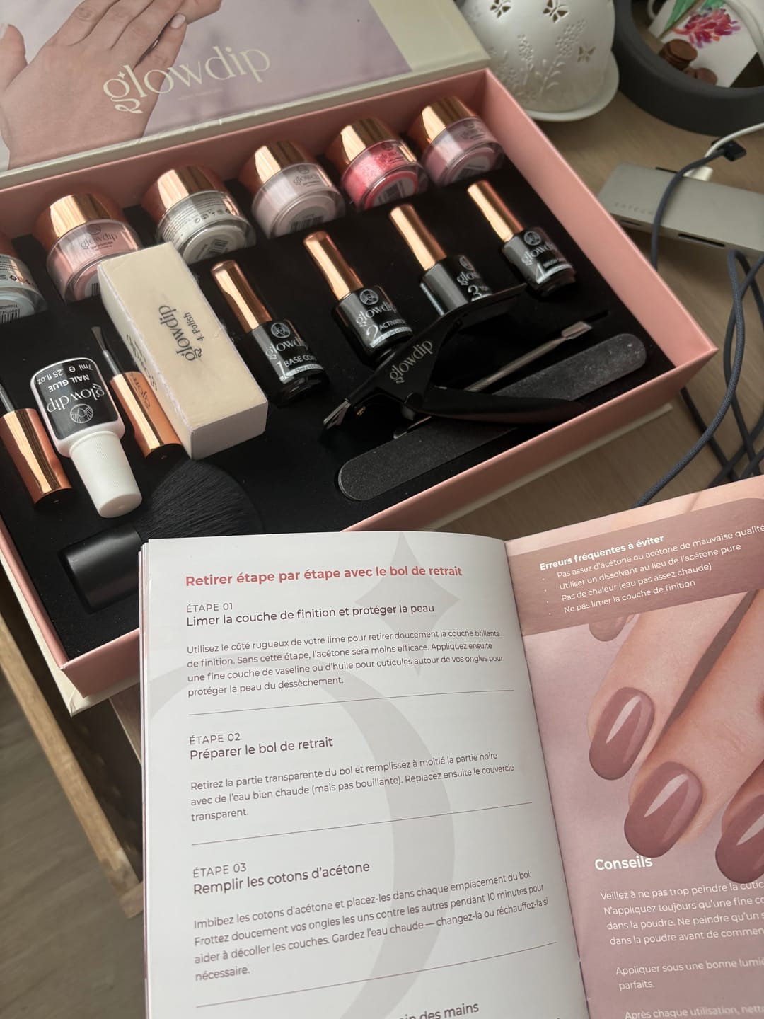 Customer photo review of Glowdip Alles-in-één Manicure Set