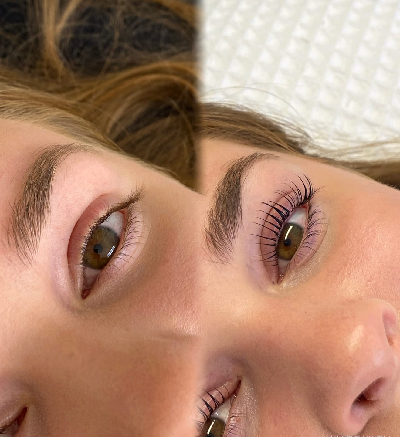 Customer photo review of Pure Care Lash & Brow Lift Pack